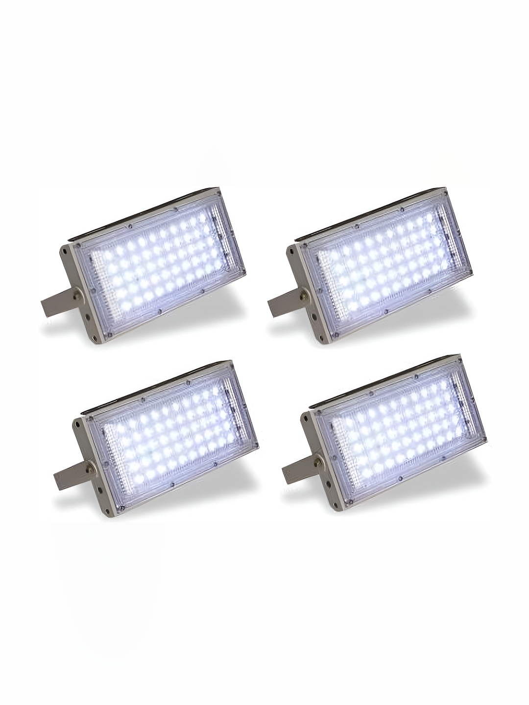 

SPARK WORLD 4 Pcs White Textured Outdoor Lamps