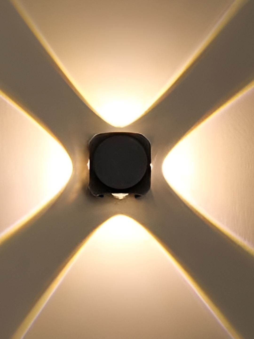 

SPARK WORLD Black & Yellow Square Shaped Metal Outdoor Lamp