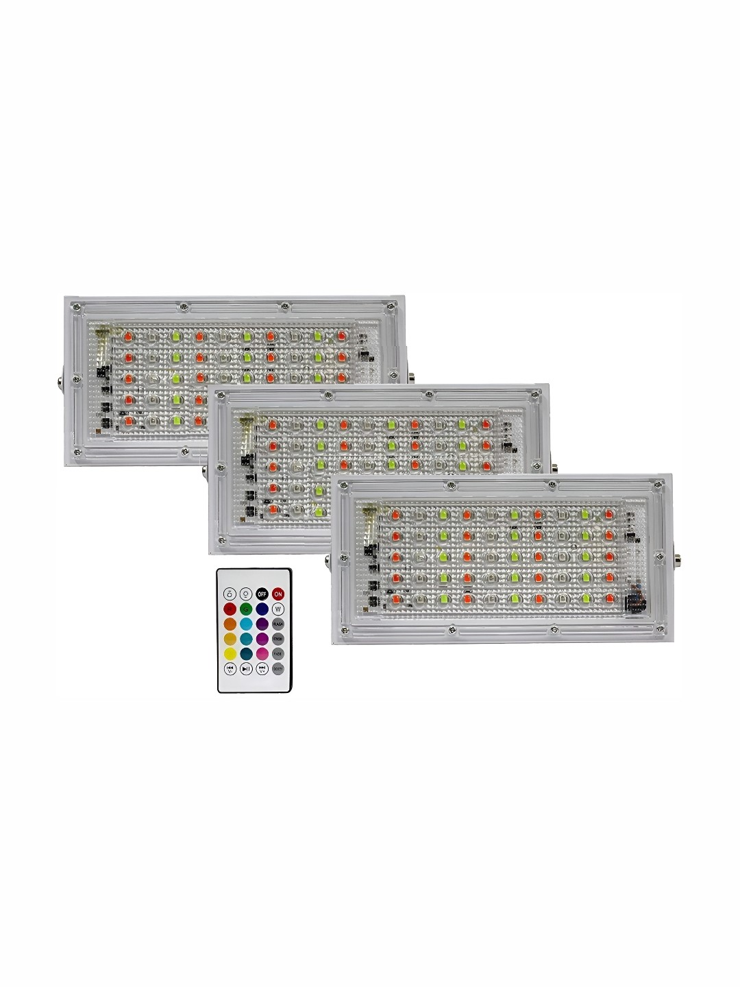 

SPARK WORLD 3 Pcs Color Changing White Self assembly Outdoor Lamp