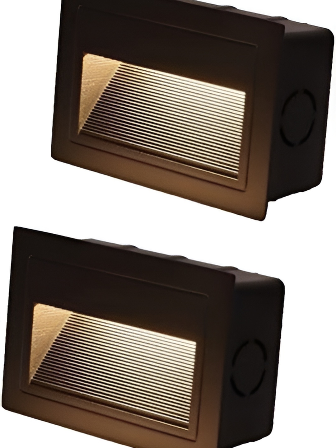 

SPARK WORLD Gold Toned & Black 2 Pieces Square Shaped Outdoor Lamps