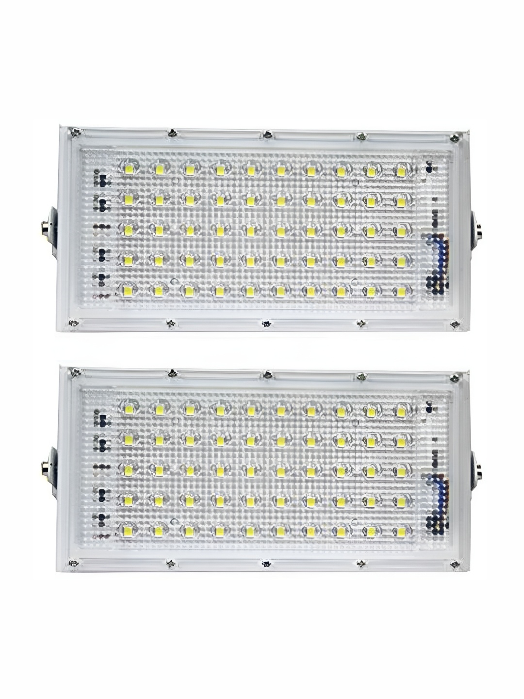 

SPARK WORLD White 2 Pieces Metal Rectangle Shaped Outdoor Lamps