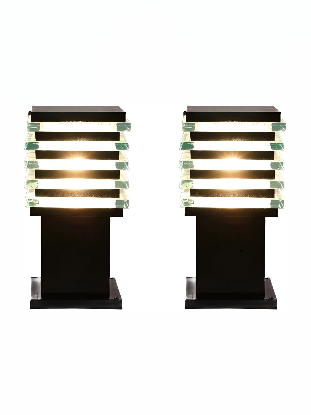 

SPARK WORLD 2-Pcs Black Ice Cube Gate Light