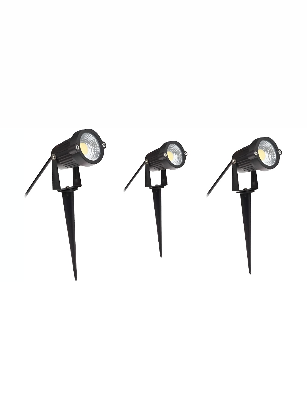 

SPARK WORLD 3-pcs Black Metal Outdoor Lamps