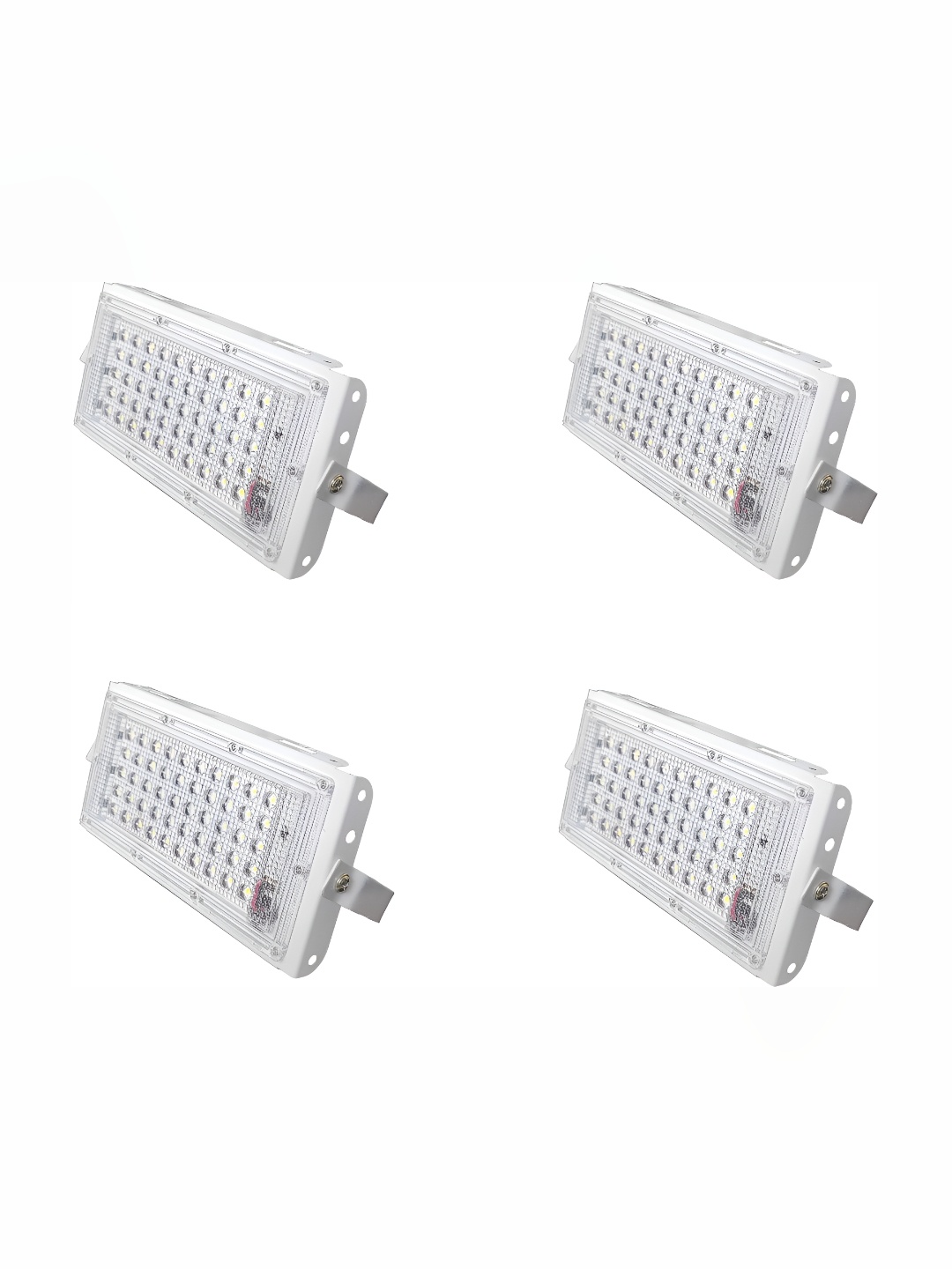 

SPARK WORLD White 4 Pieces Textured Square Shaped Outdoor Lamps