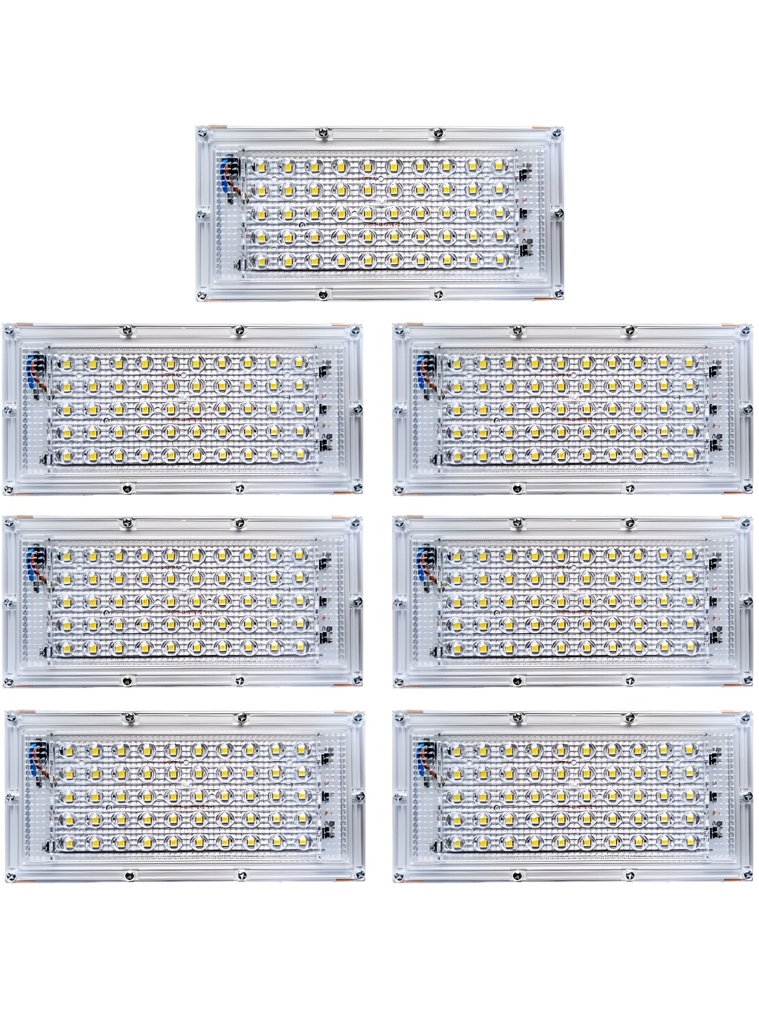 

SPARK WORLD 7 Pieces White Metal Square Shaped Outdoor Lamp