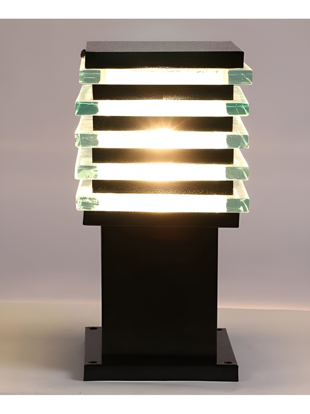 

SPARK WORLD Black Water resistant Square Shaped Outdoor Lamp