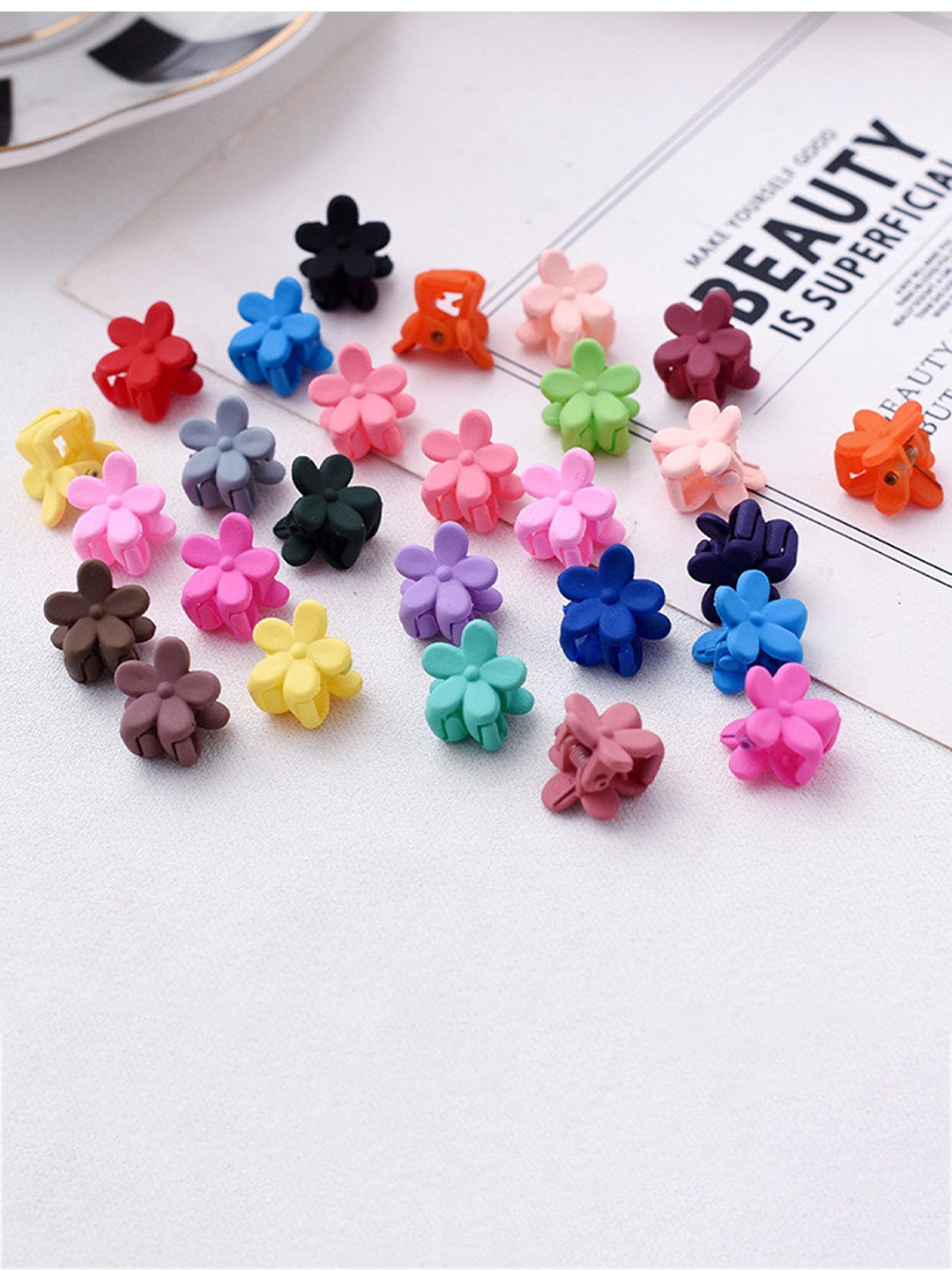 

BAESD Girls Set of 50 Mini Butterfly Clips, Black