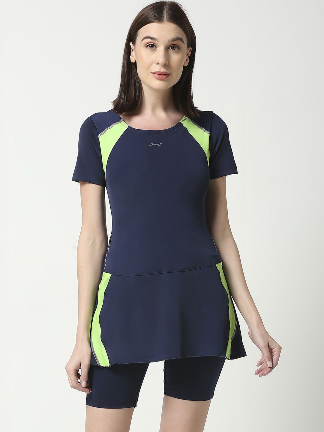 

Black Panther Colourblock Frock Style Swim Set, Navy blue