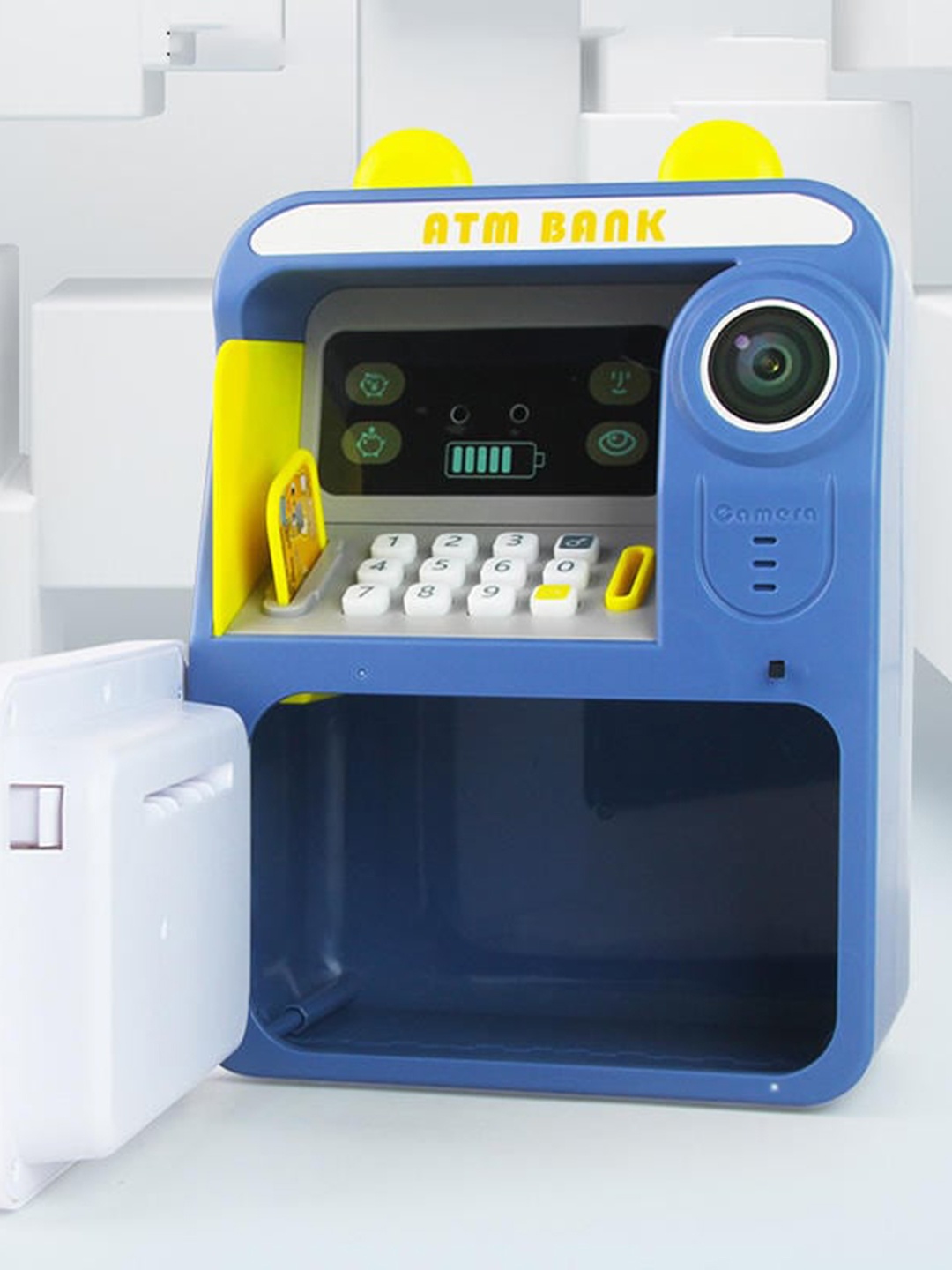 

PLANET of Toys Face Recognition Space Atm Piggy Bank, Blue