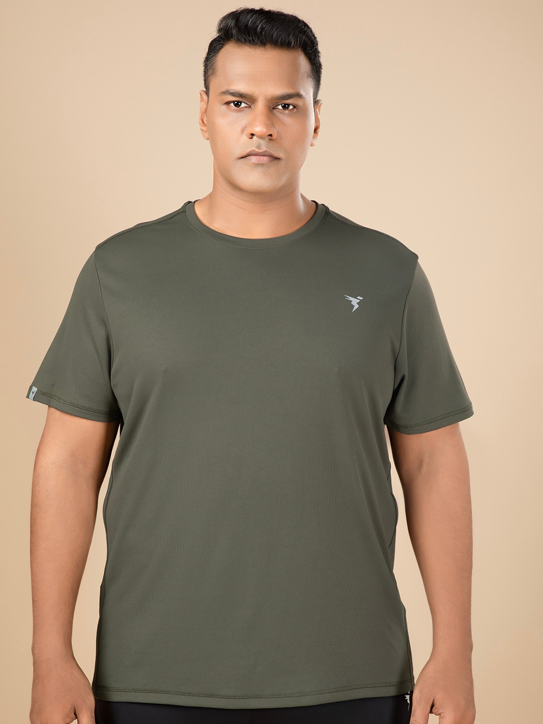 

Technosport Men Plus Size Solid Techno Cool Plus Active T-shirt, Green