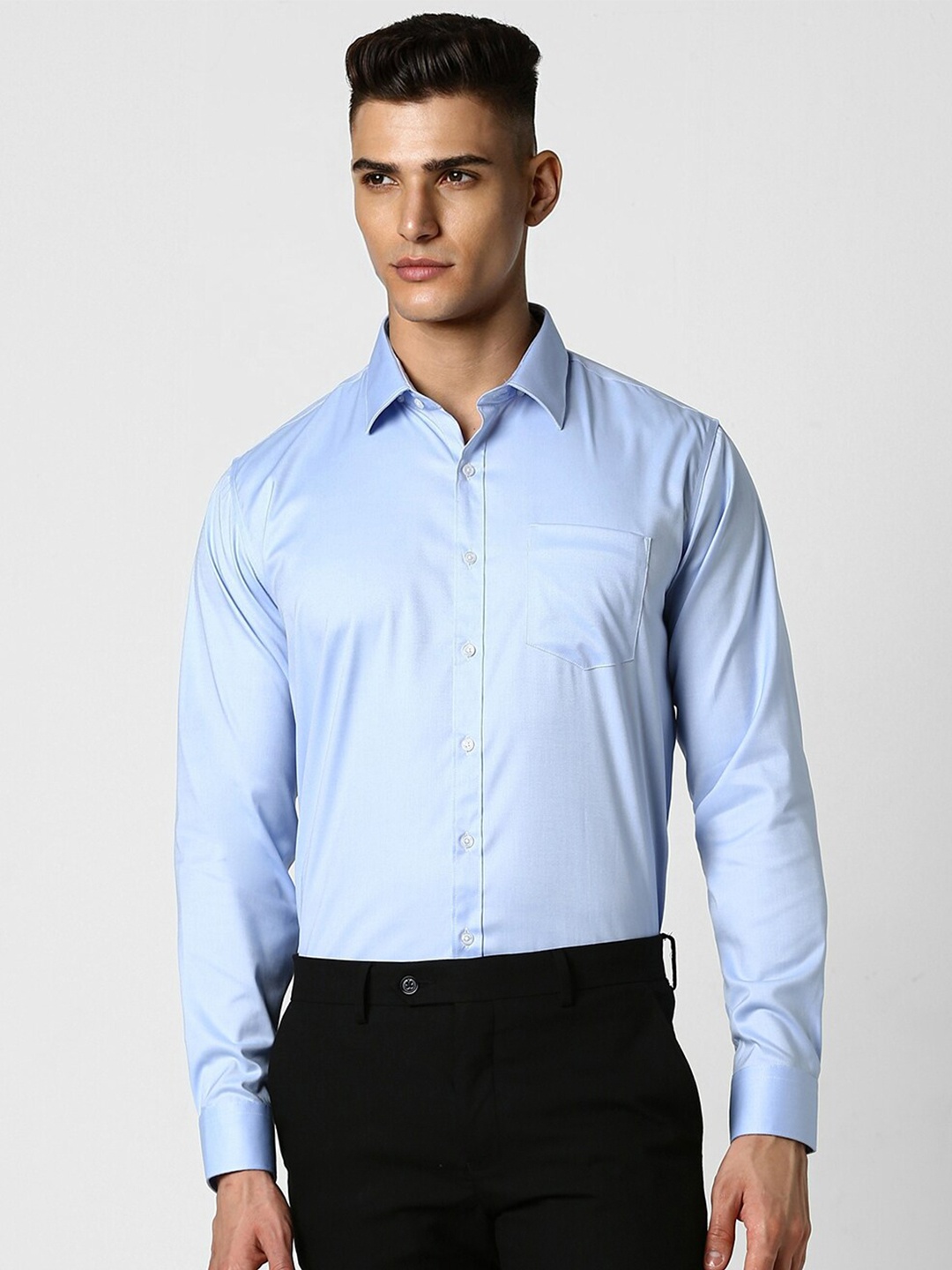 

Van Heusen Spread Collar Slim Fit Cotton Formal Shirt, Blue