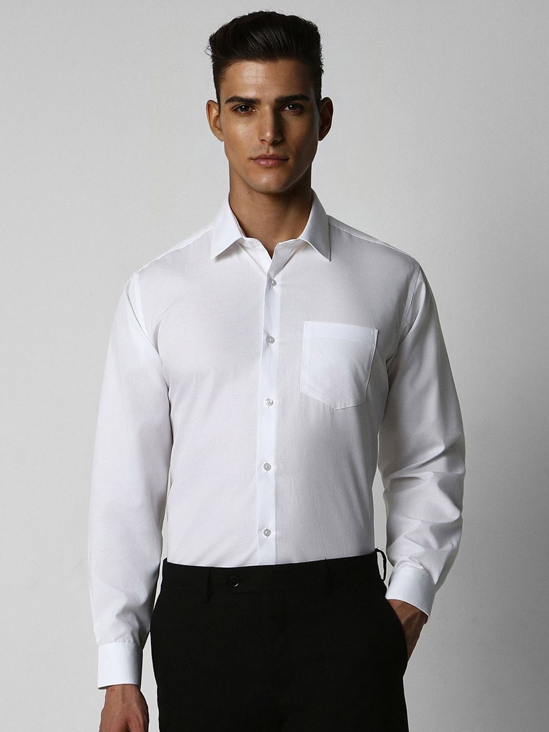 

Van Heusen Opaque Cotton Formal Shirt, White