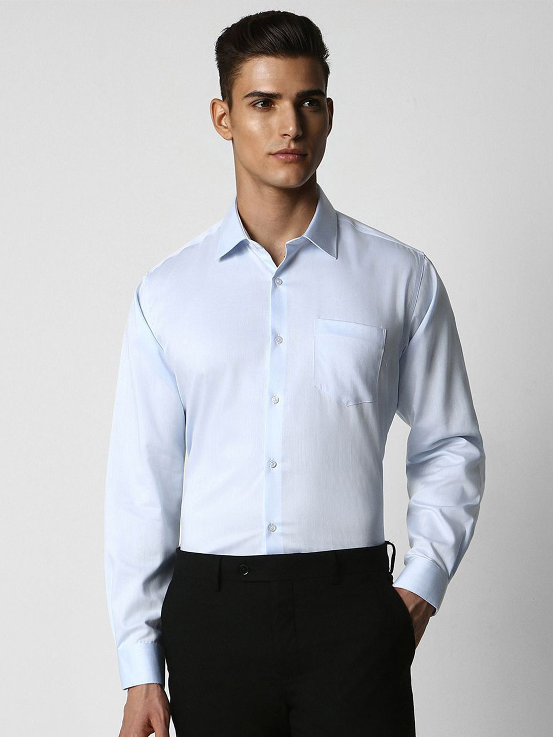 

Van Heusen Spread Collar Cotton Formal Shirt, Blue