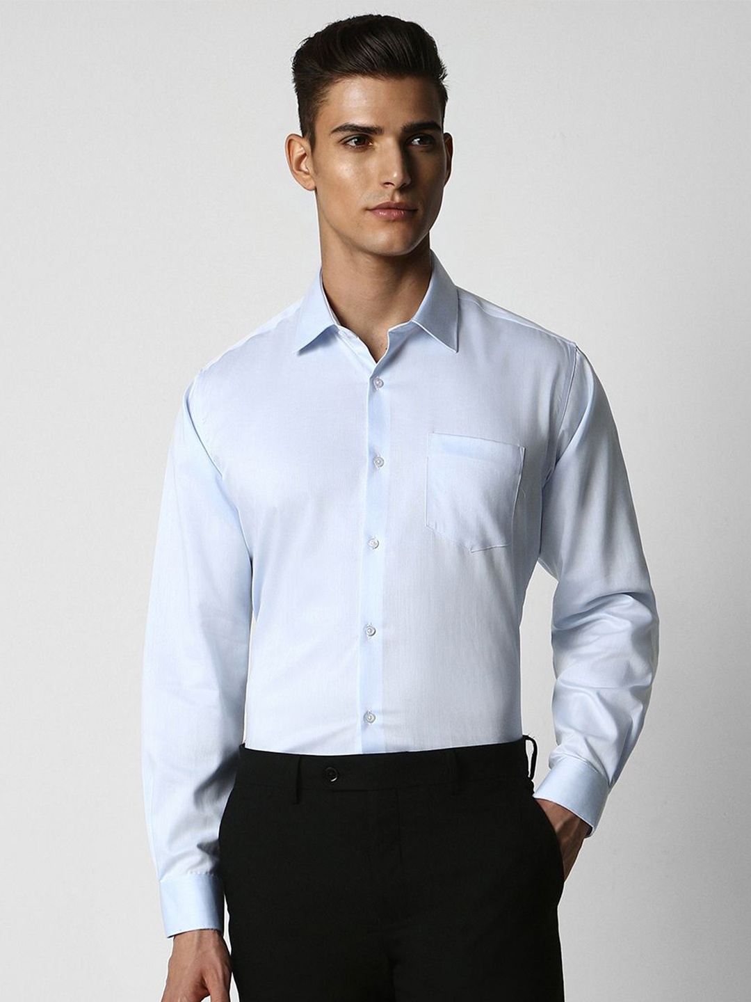 

Van Heusen Spread Collar Cotton Formal Shirt, Blue
