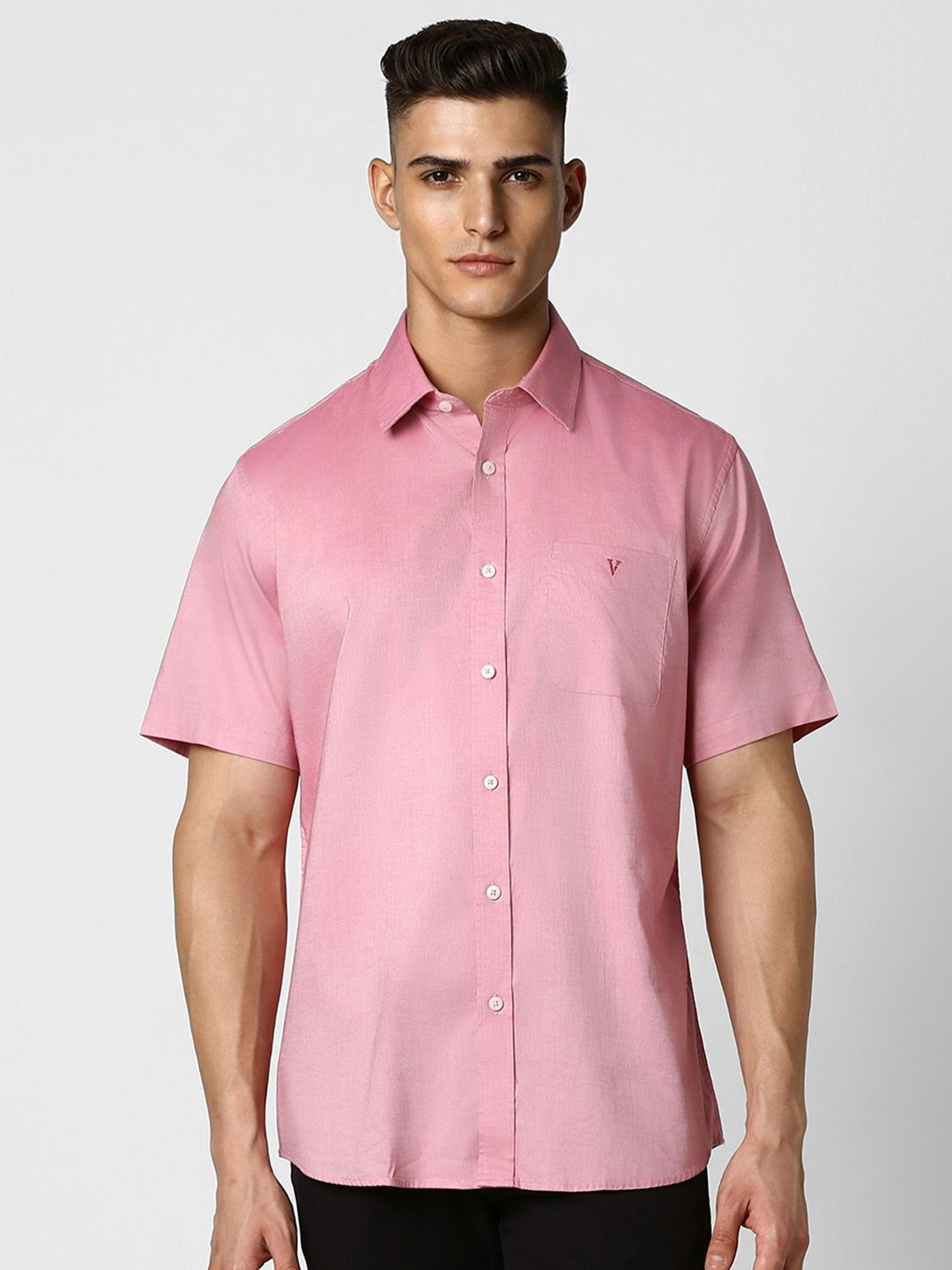 

Van Heusen Sport Spread Collar Slim Fit Cotton Casual Shirt, Pink