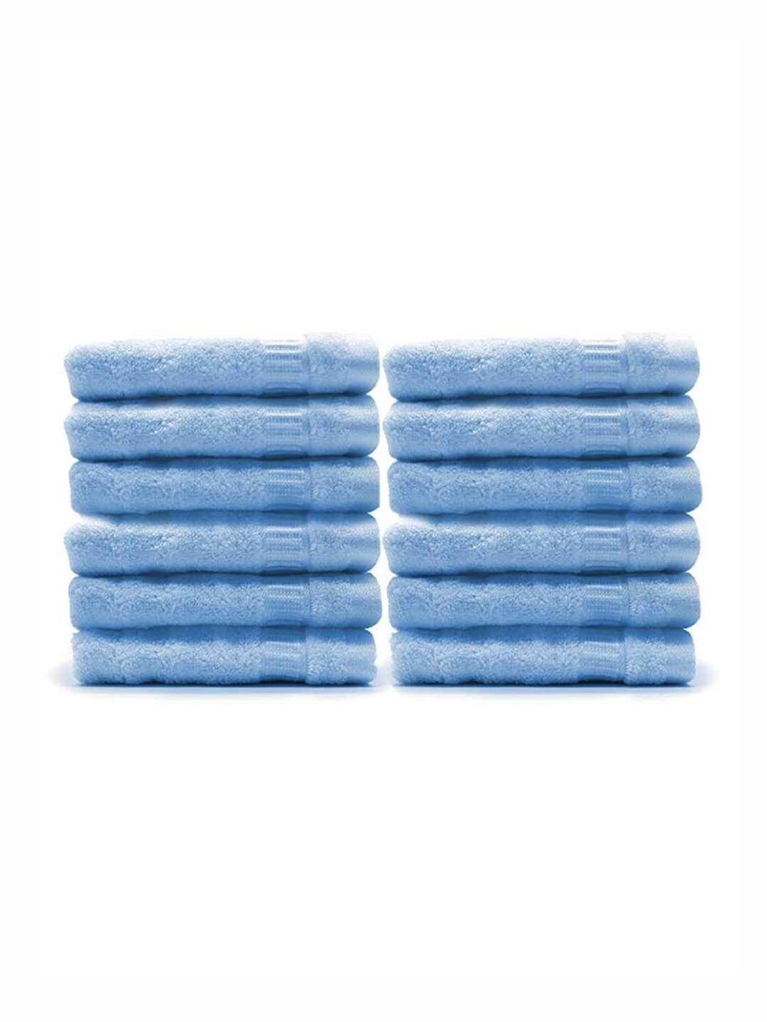 

MUSH Set Of 12 Blue 500 GSM Face Towels