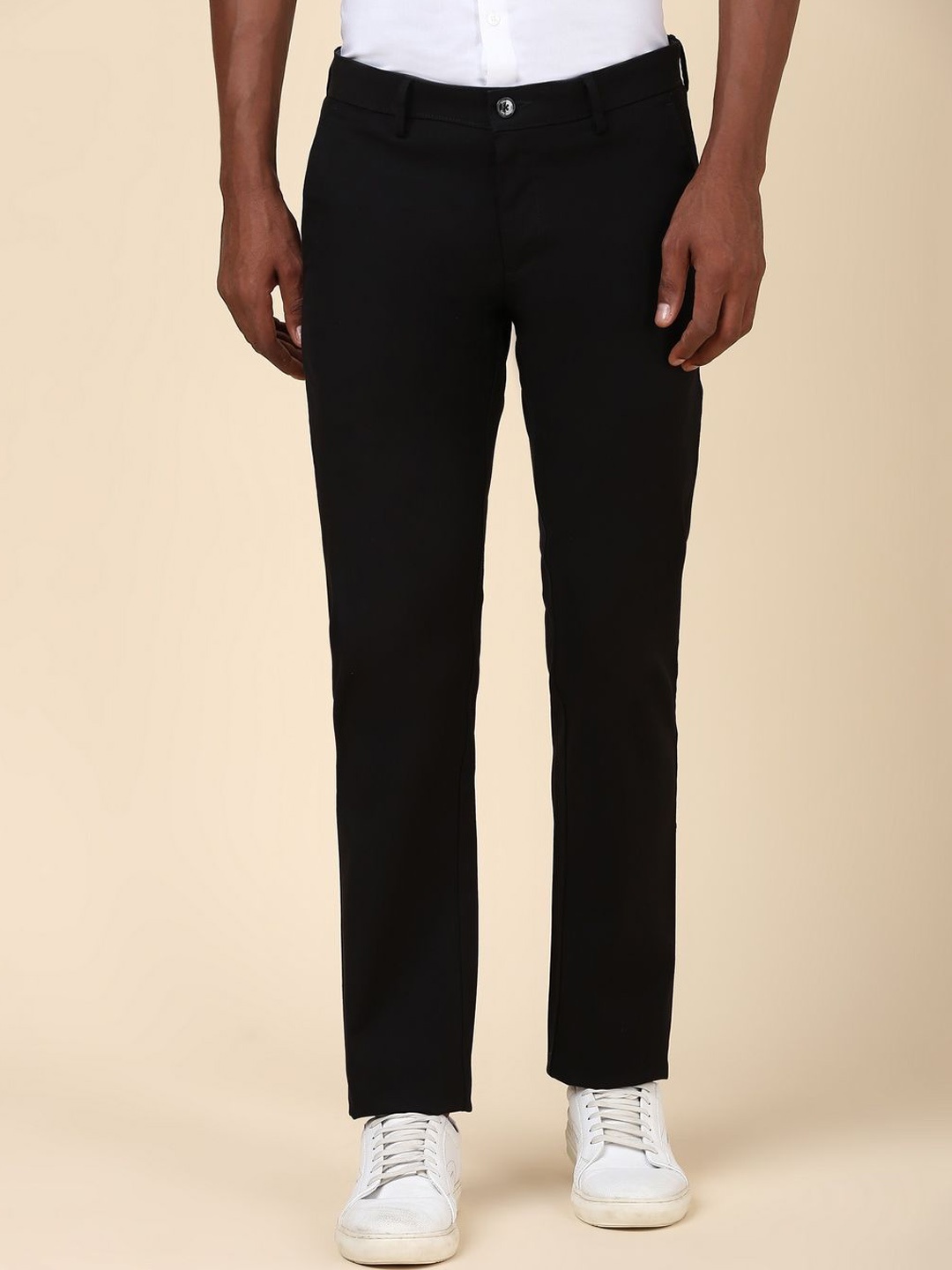 

Allen Solly Men Slim Fit Trousers, Black