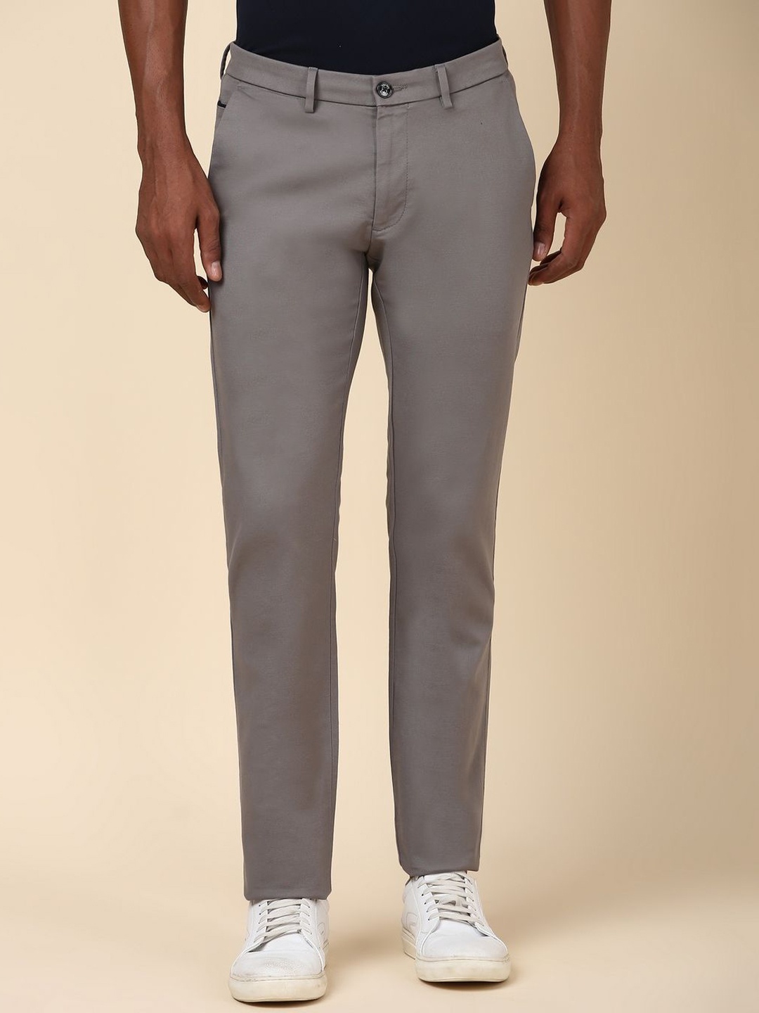 

Allen Solly Men Slim Fit Trousers, Grey