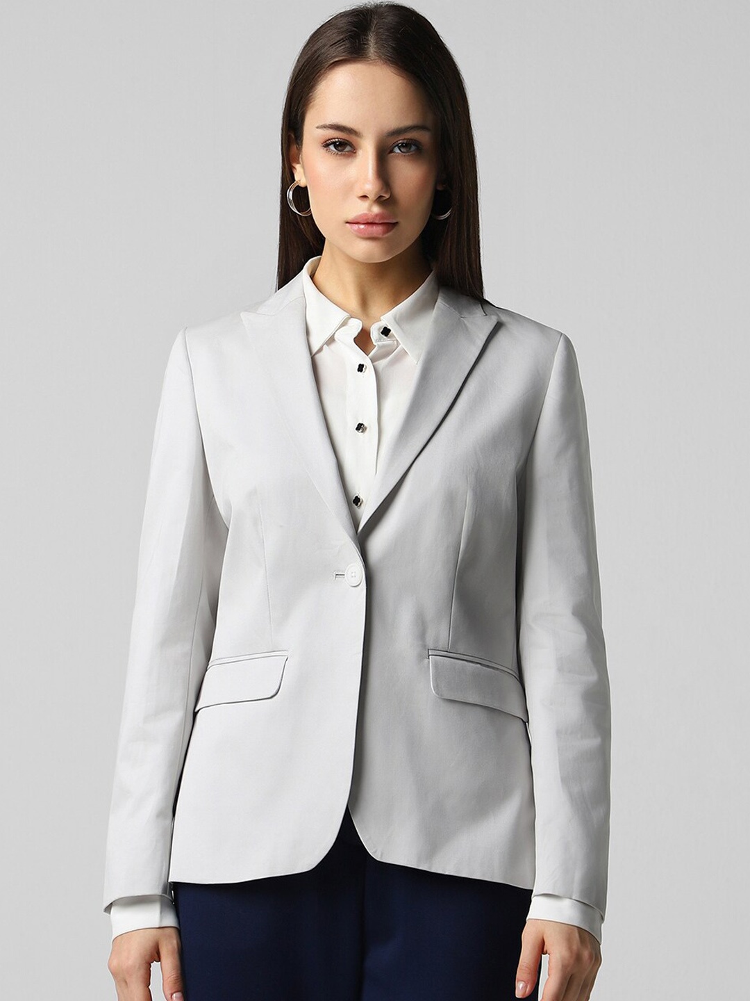 

Van Heusen Woman Pure Cotton Formal Blazer, Grey