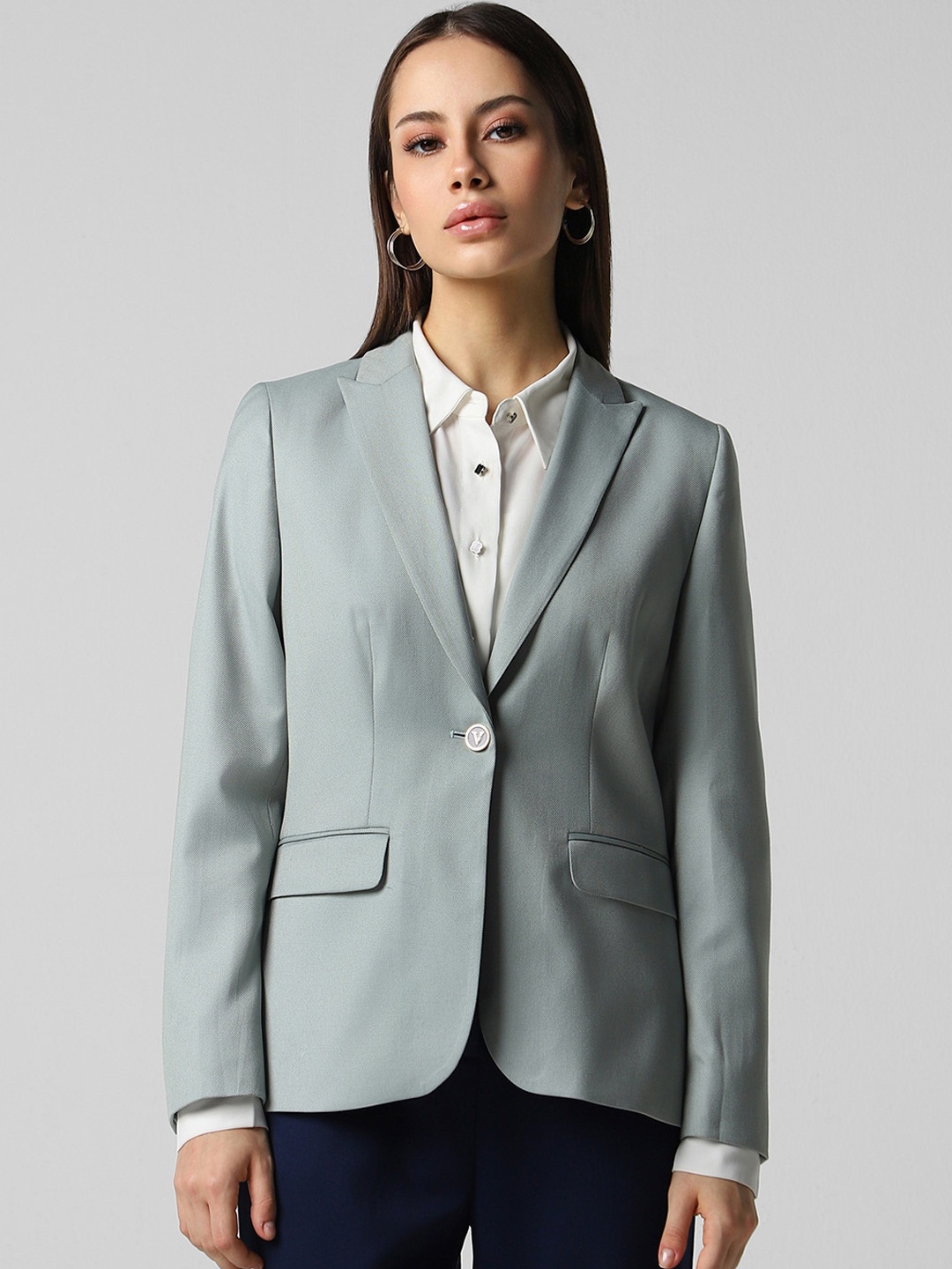 

Van Heusen Woman Single-Breasted Formal Blazer, Grey