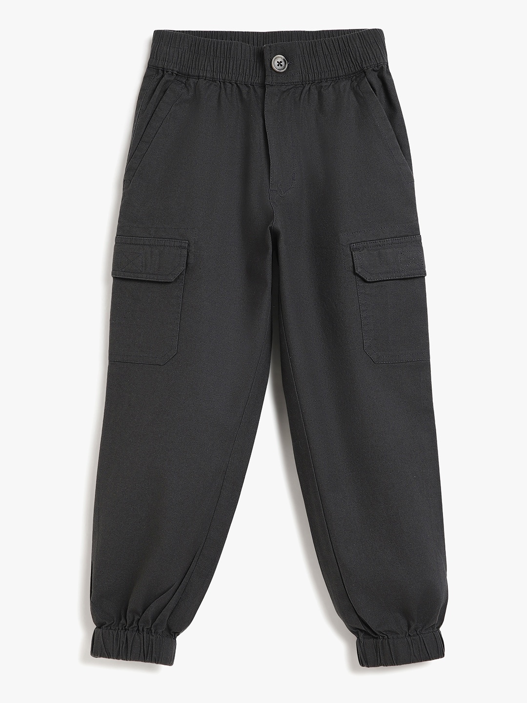 

Campana Boys Mid-Rise Plain Joggers Trousers, Grey