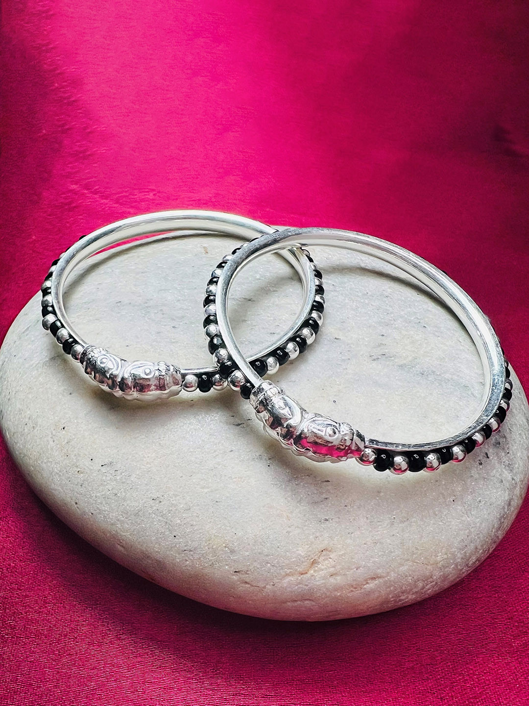 

Arte Jewels Set Of 2 925 Sterling Silver Baby Bangles