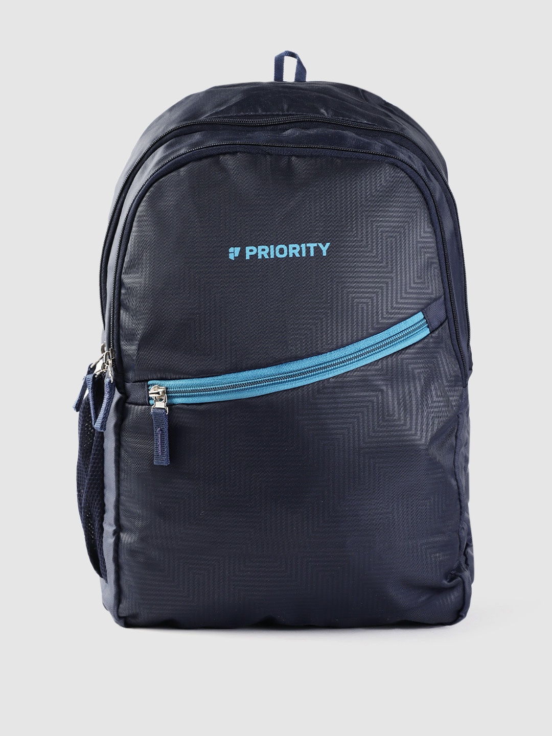 

Priority Unisex Geometric Printed Backpack-27L, Navy blue