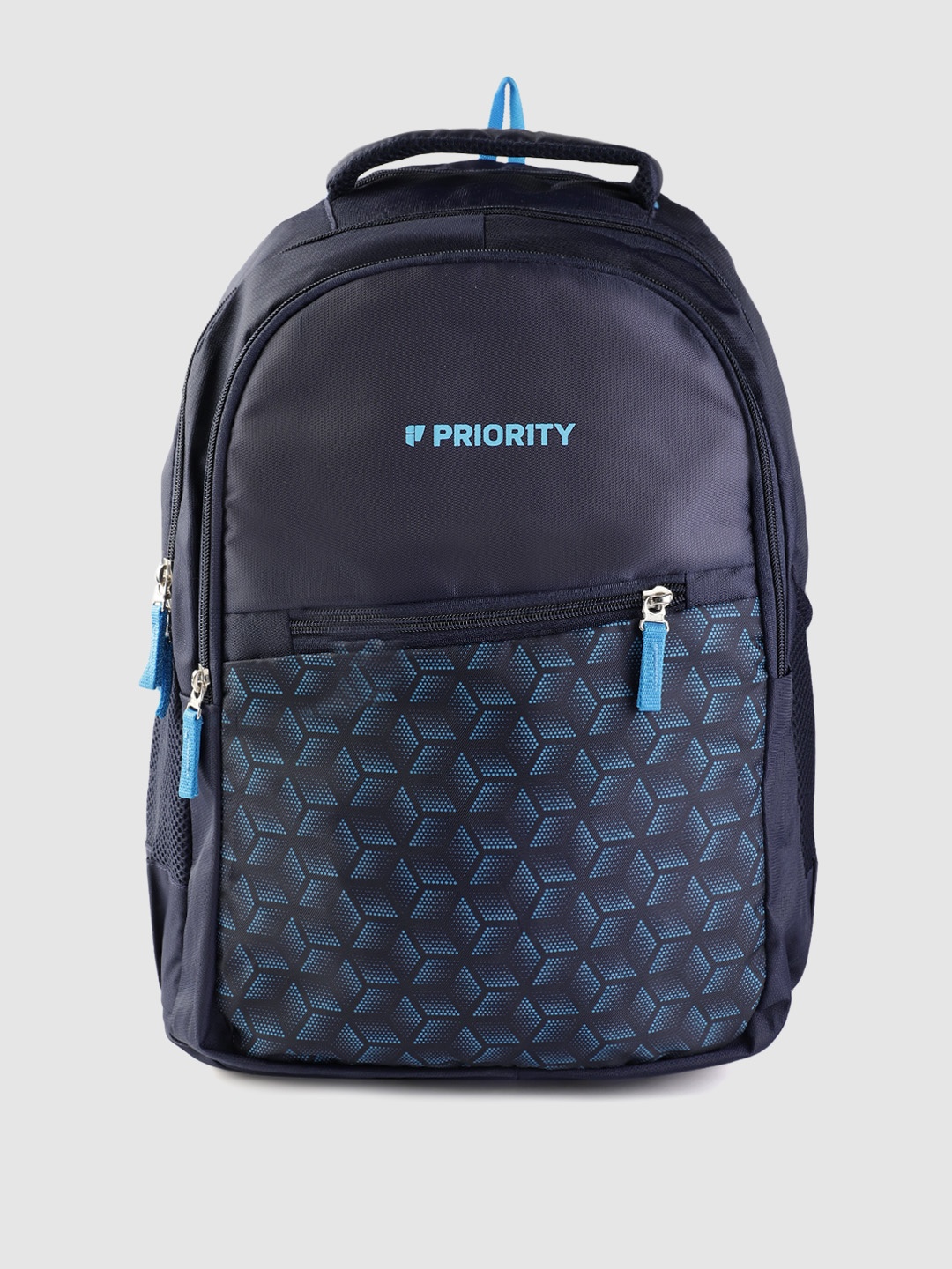 

Priority Unisex Geometric Printed Laptop Backpack-38L, Navy blue