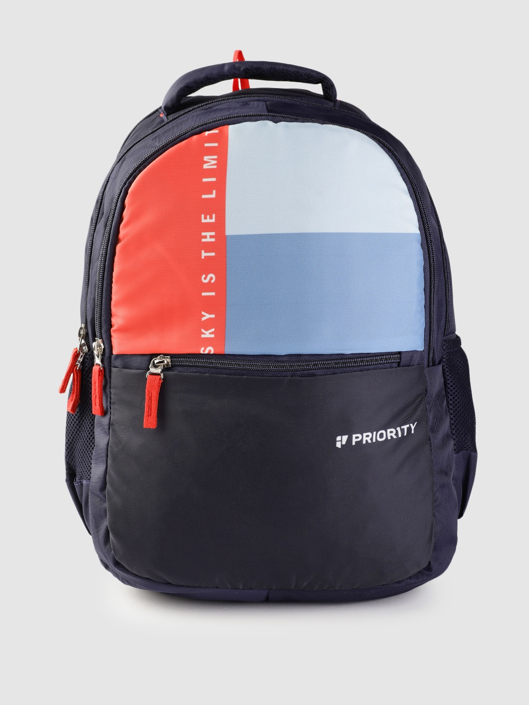 

Priority Unisex Colourblocked Backpack 38 L, Navy blue