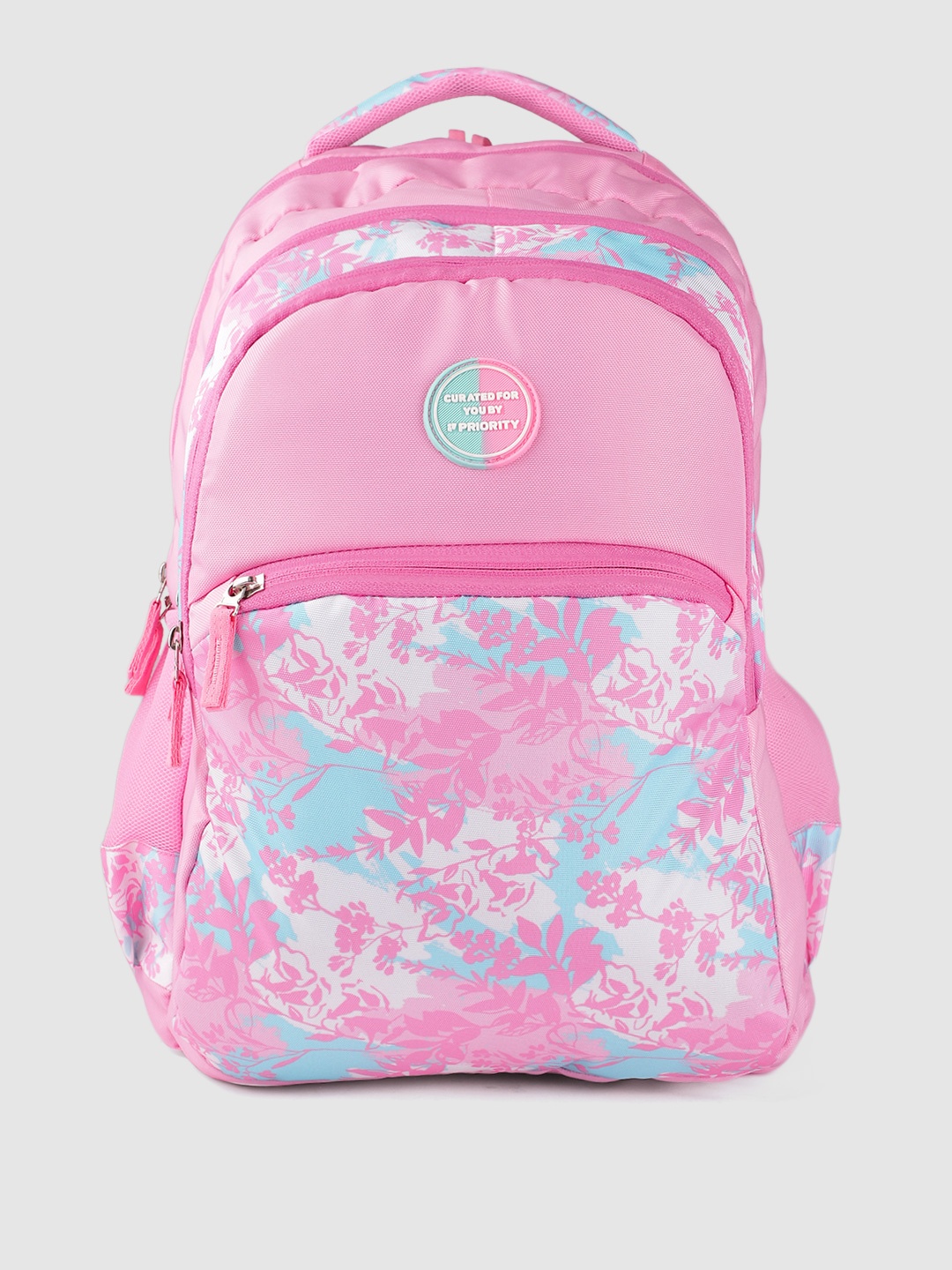 

Priority Girls Floral Printed Backpack 40 L, Pink