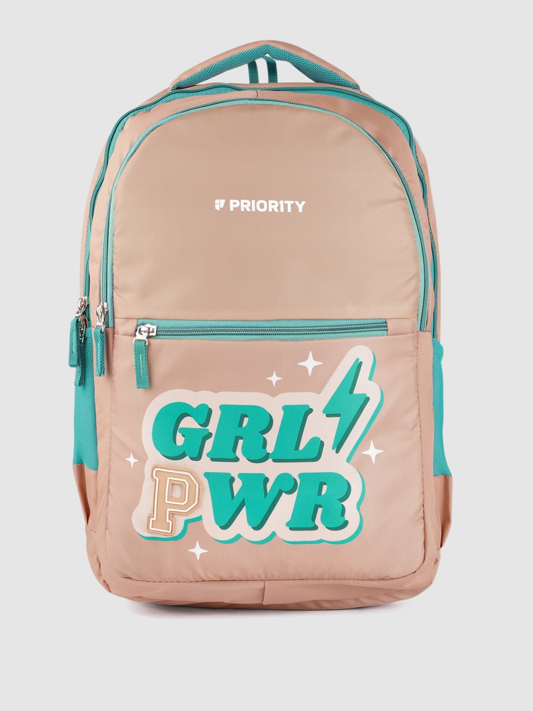 

Priority Girls Typography Printed Laptop Backpack-38L, Peach