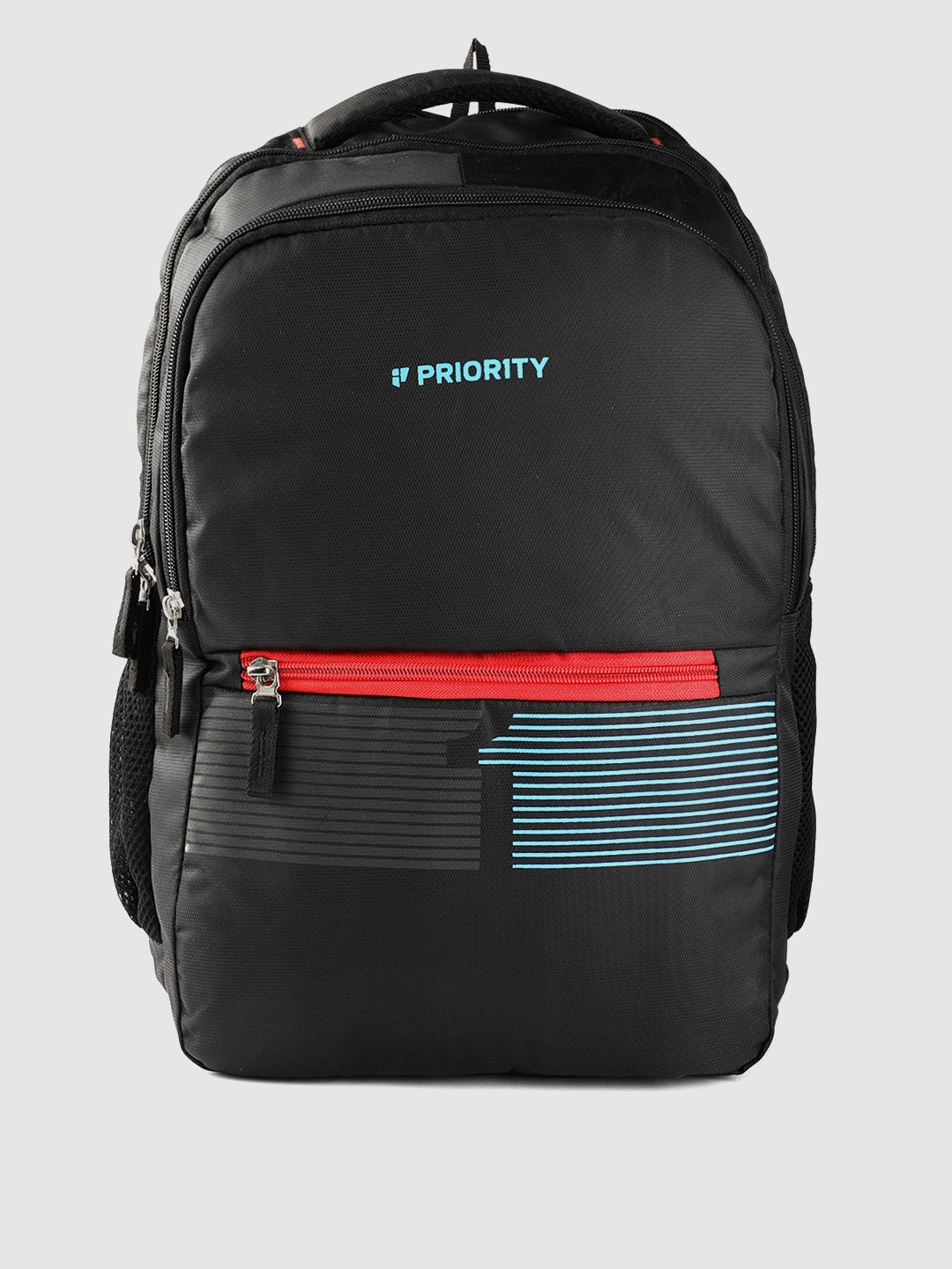 Priority Unisex Brand Logo Print Detail Backpack - 31 L, Black