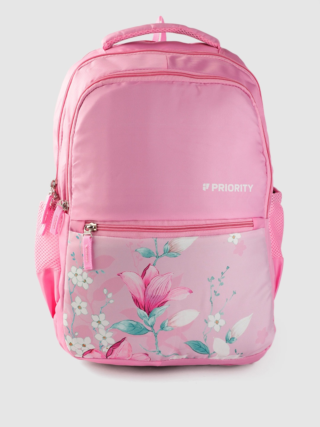 

Priority Girls Floral Printed Laptop Backpack - 37 L, Pink