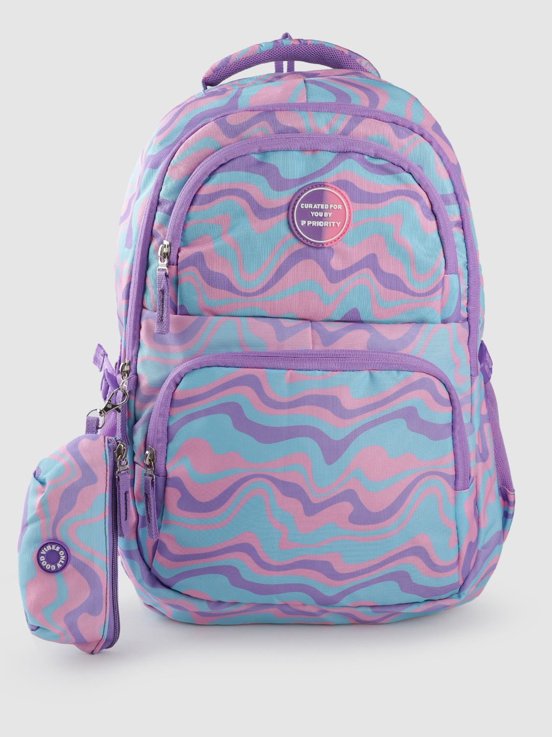 

Priority Girls Abstract Printed Laptop Backpack- 40L, Lavender
