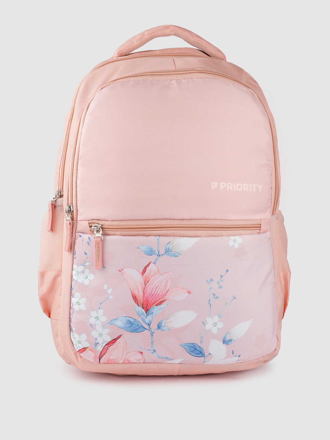 

Priority Girls Floral Printed Laptop Backpack-37L, Pink