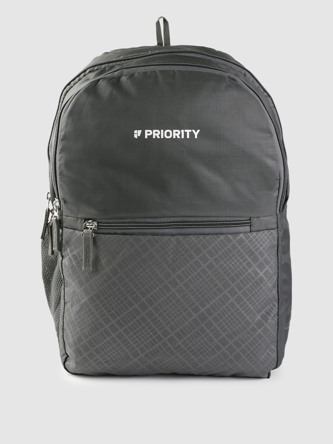 

Priority Unisex Stripe Printed Backpack-27L, Grey