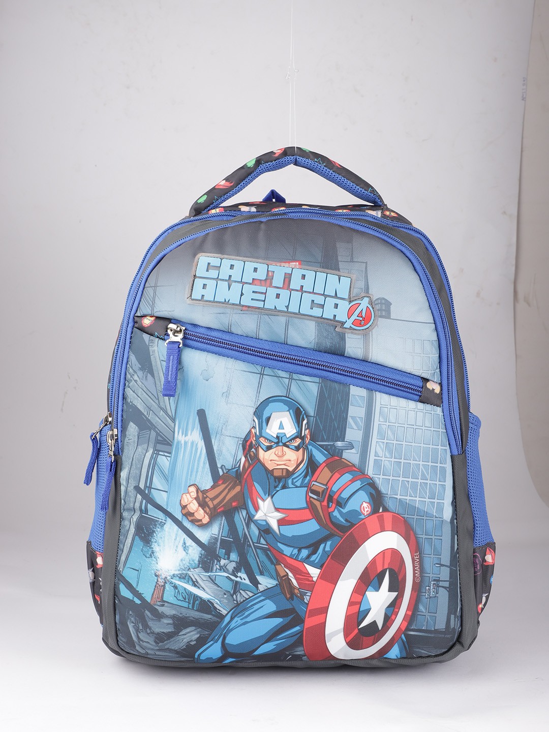 

Priority Boys Captain America Printed Backpack With Applique Detail, Blue