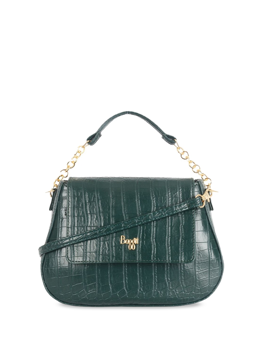 

Baggit PU Structured Handheld Bag with Fringed, Green