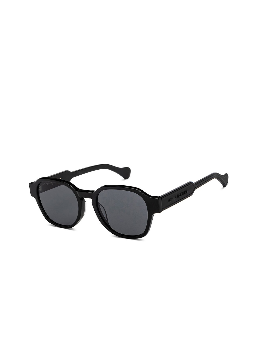 

John Jacobs Unisex Square Sunglasses with UV Protected Lens 216872, Grey