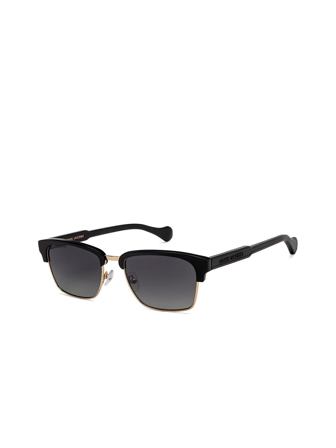

John Jacobs Unisex Browline Sunglasses with UV Protected Lens 216889, Grey