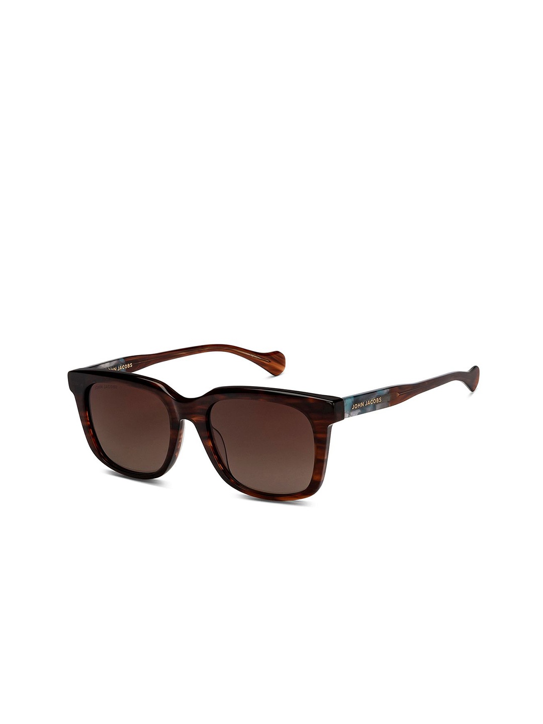 

John Jacobs Unisex Wayfarer Sunglasses with UV Protected Lens 216870, Brown