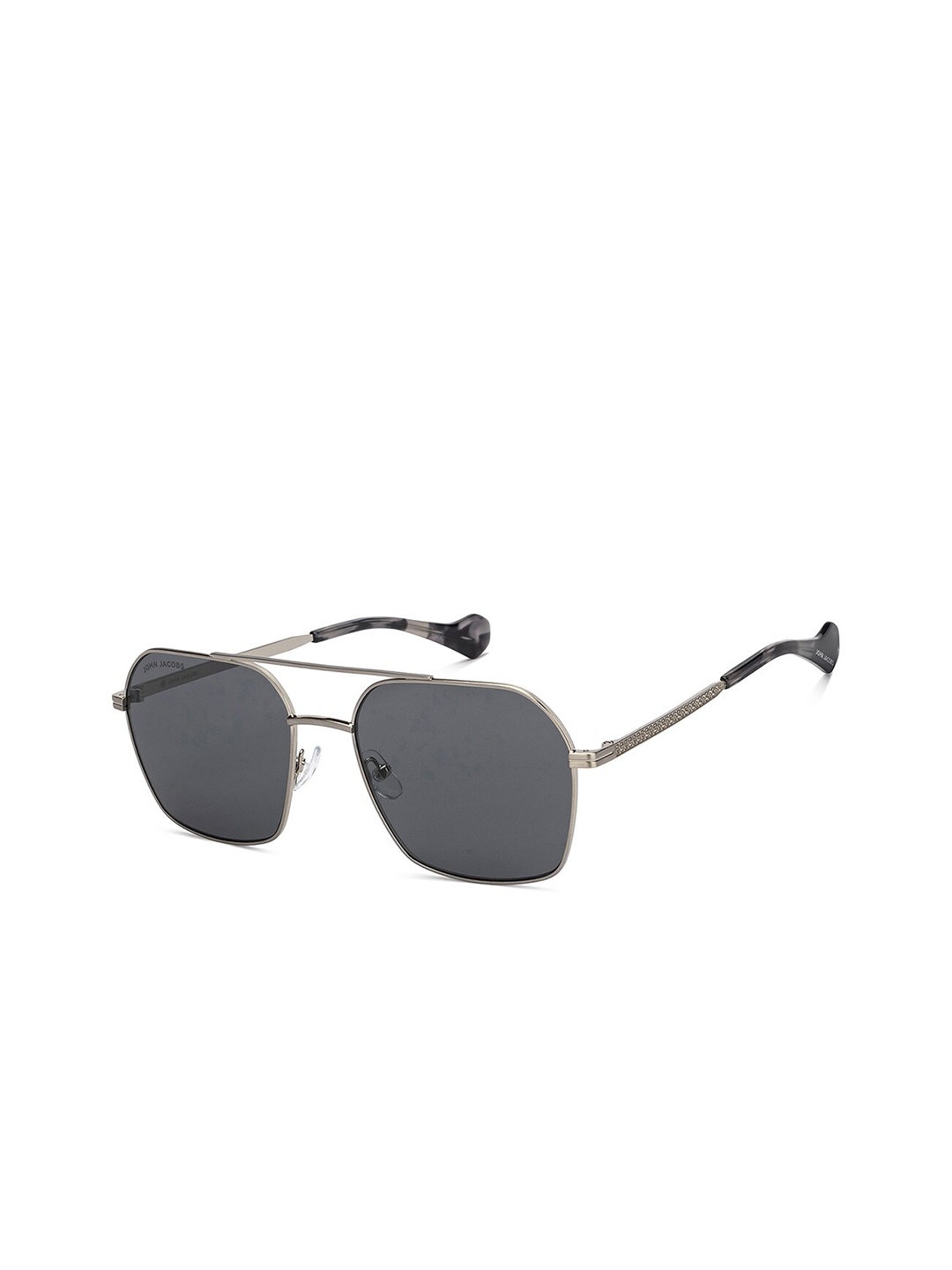 

John Jacobs Unisex Square Sunglasses with UV Protected Lens 216879, Grey