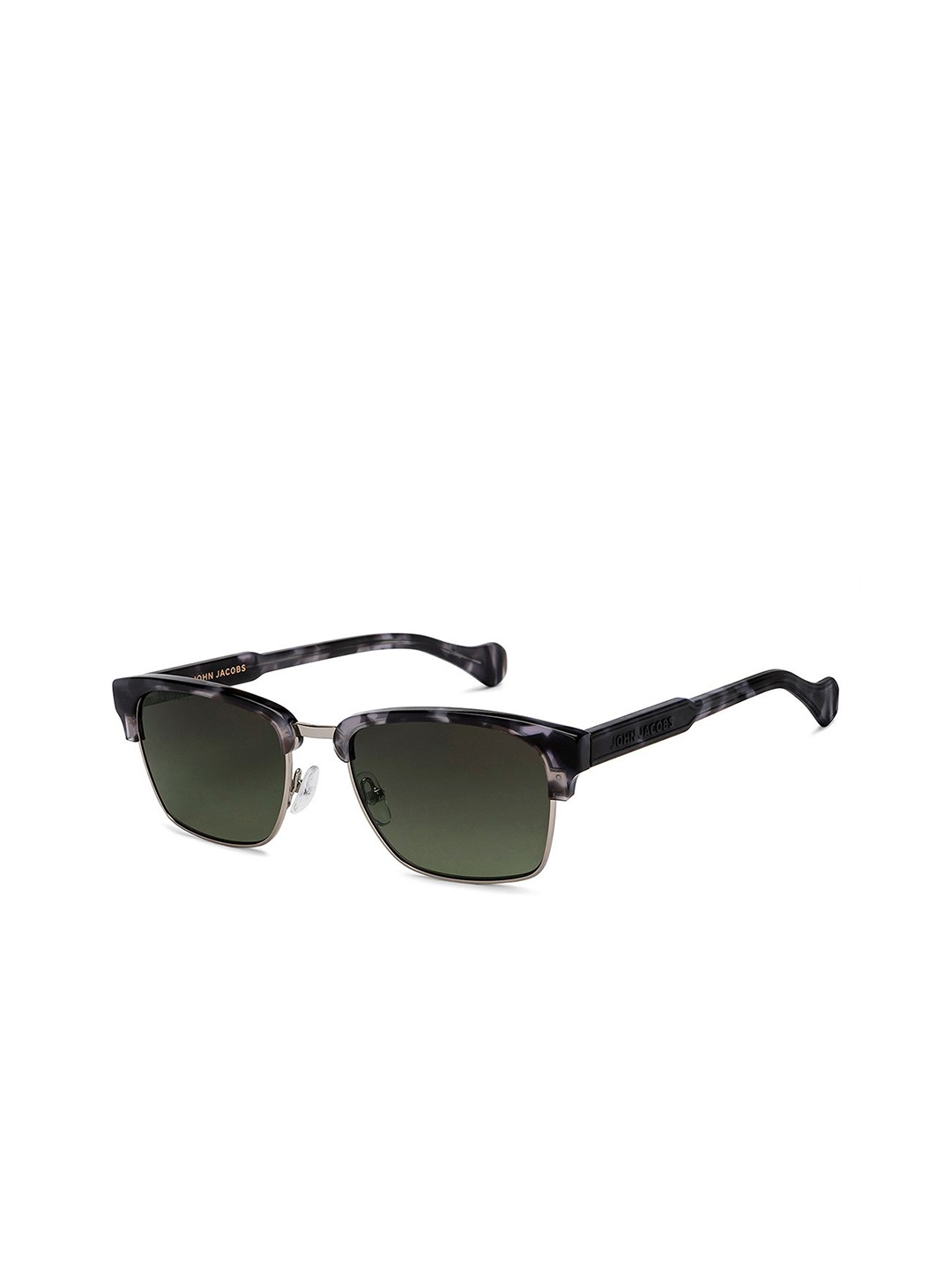 

John Jacobs Unisex Browline Sunglasses with UV Protected Lens 216891, Green