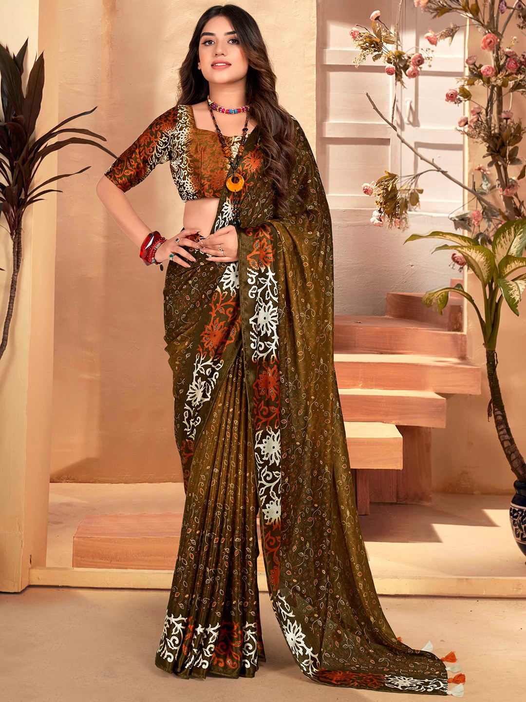 

Panzora Ethnic Motifs Saree, Mustard