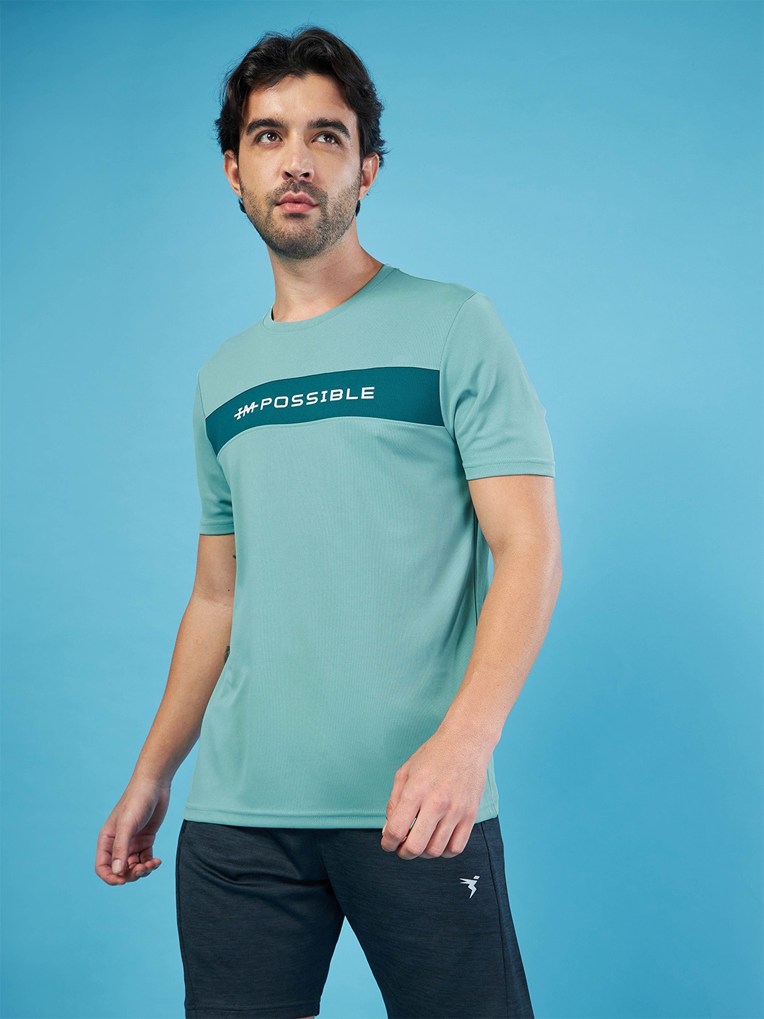 Technosport Printed UPF50 Slim Fit T-shirt, Green