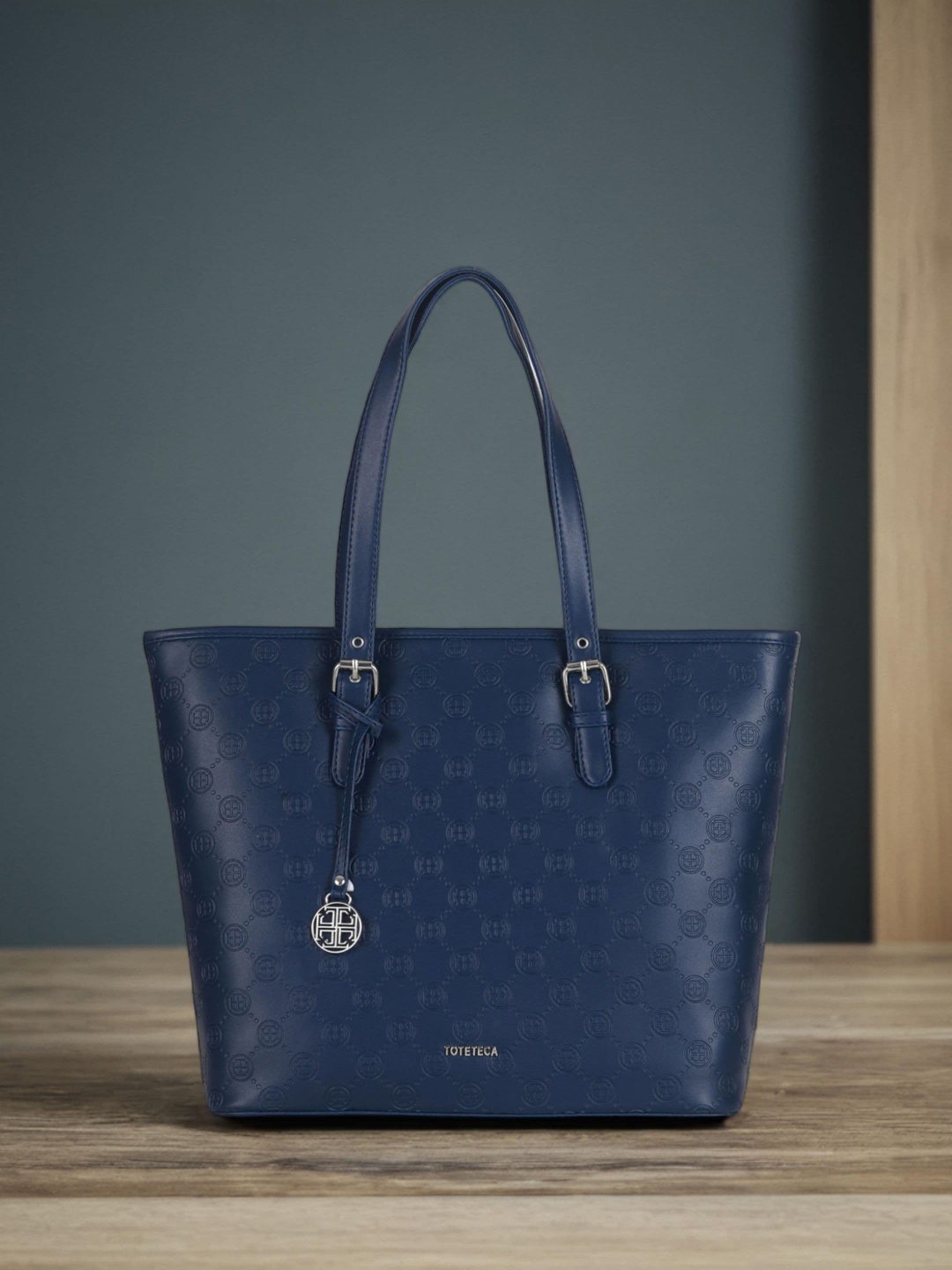 

Toteteca Textured PU Shopper Shoulder Bag, Blue