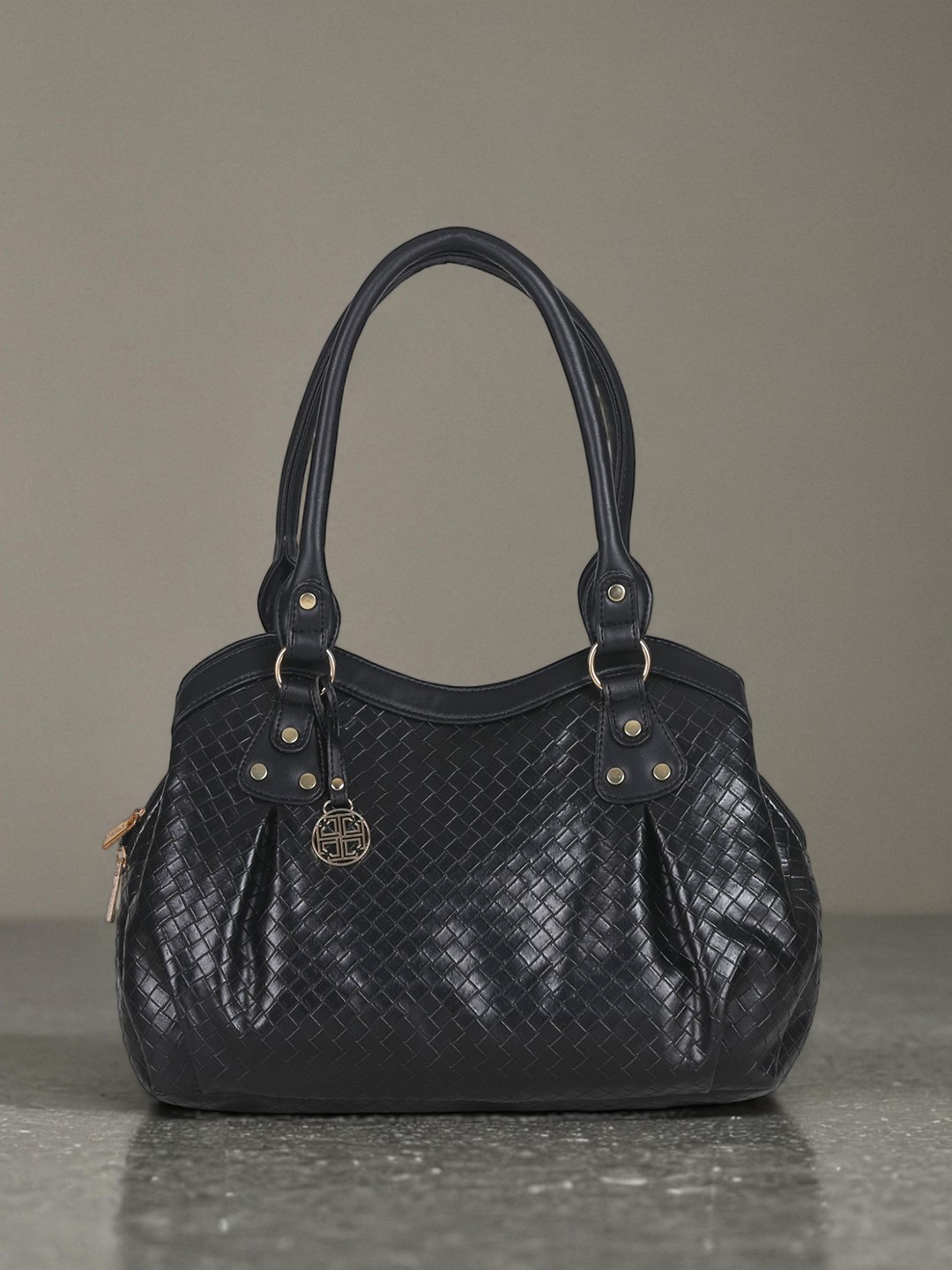 

Toteteca Textured PU Structured Shoulder Bag, Black