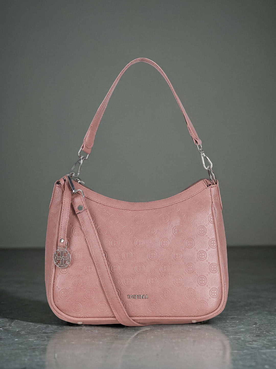 

Toteteca PU Structured Hobo Bag, Pink