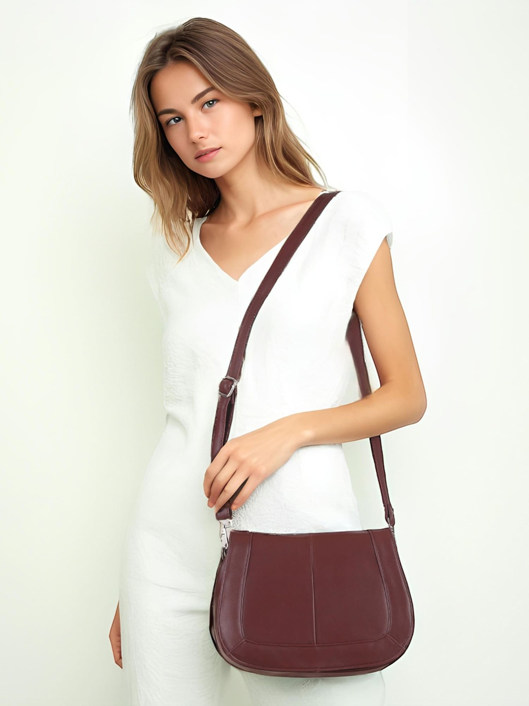 

Toteteca PU Bucket Hobo Bag with Tasselled, Brown