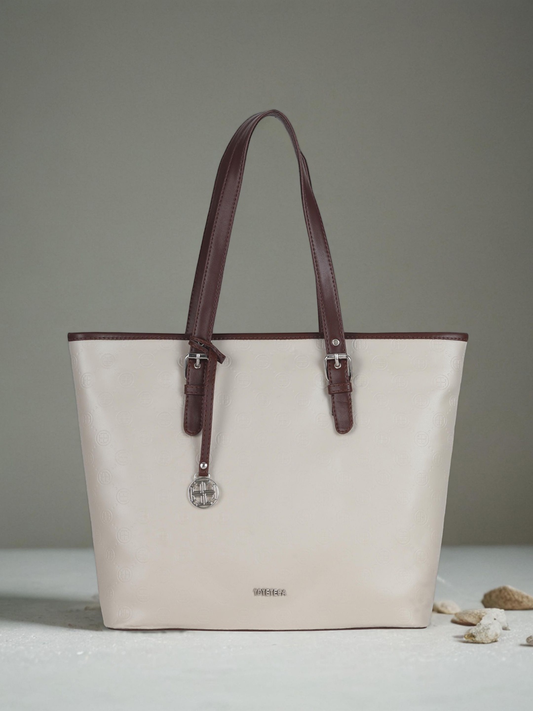 

Toteteca PU Oversized Structured Shoulder Bag, White